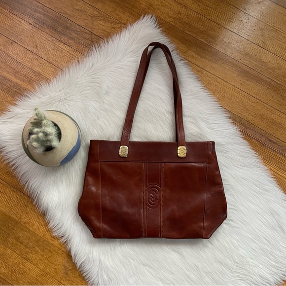 Marino Orlandi Handbags - Marino Orlandi vintage 90’s large Italian leather shoulder tote travel bag
